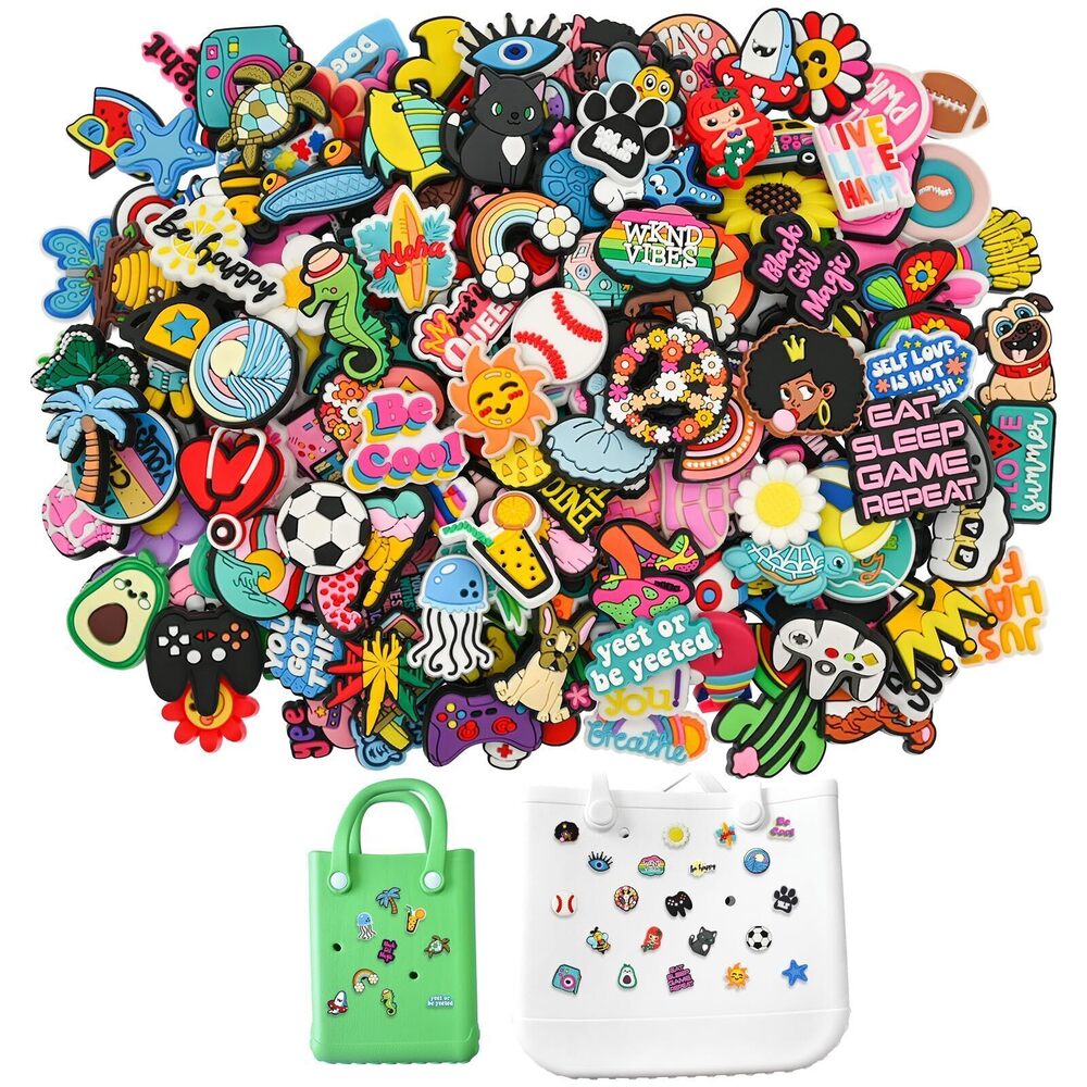 2579 50 PCS Random Charms For Bogg Bag Accessories Cute Decoration Summer